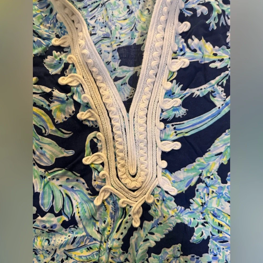 LILLY PULITZER Madia Tunic High Tide Navy Scuba Doo EUC Size Medium EUC - Picture 6 of 9